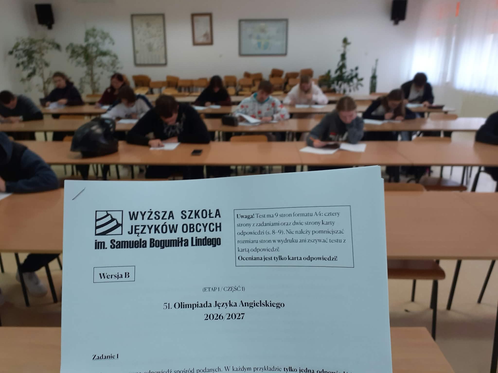 Ogólnopolska Olimpiada Języka Angielskiego organizowana przez Wyższą Szkołę Języków Obcych im. S.B. Lindego w Poznaniu